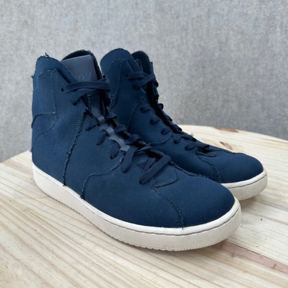 Jordan Westbrook‎ 0.2 Obsidian Mens 11.5 Navy Blue Canvas High Top Sneakers